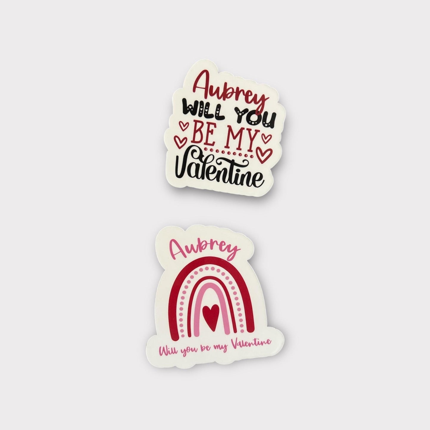 Personalized Valentine Sticker or Magnet Set