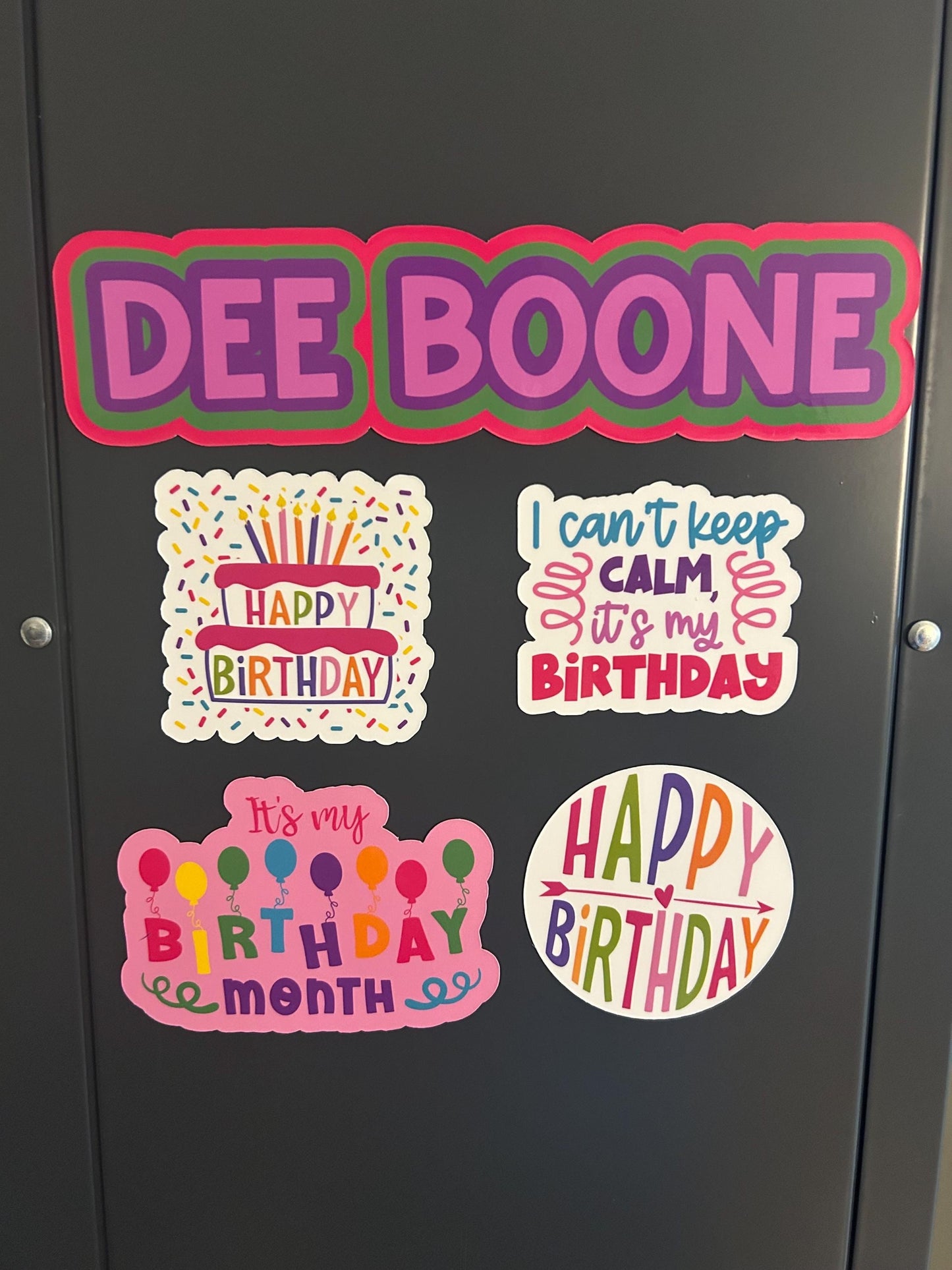 Personalized Birthday Sticker or Magnet set