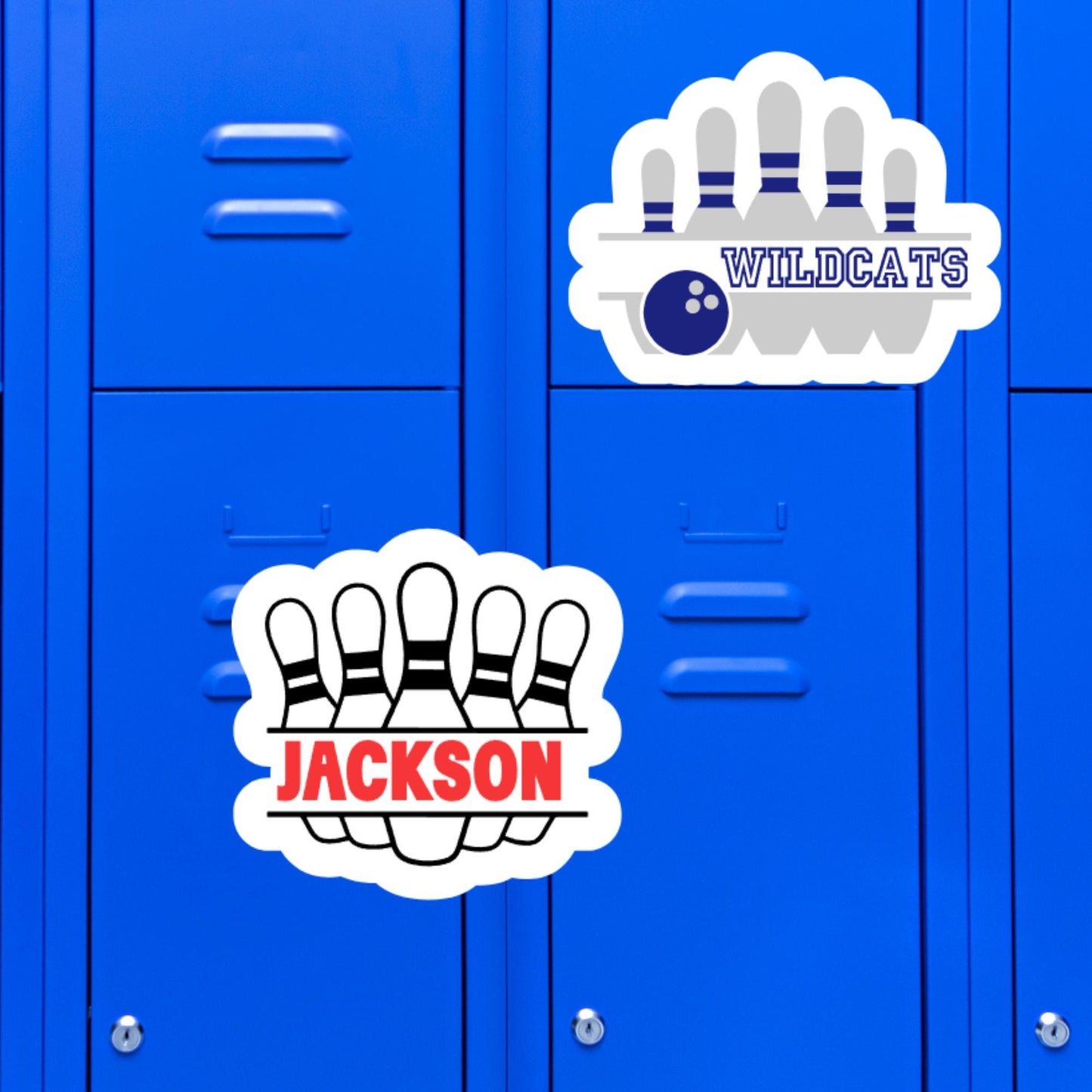 Bowling Locker Magnets and Stickers | Bowling Team Gifts | Senior Night Decor | Magnets for Locker, Whiteboards and Fridge