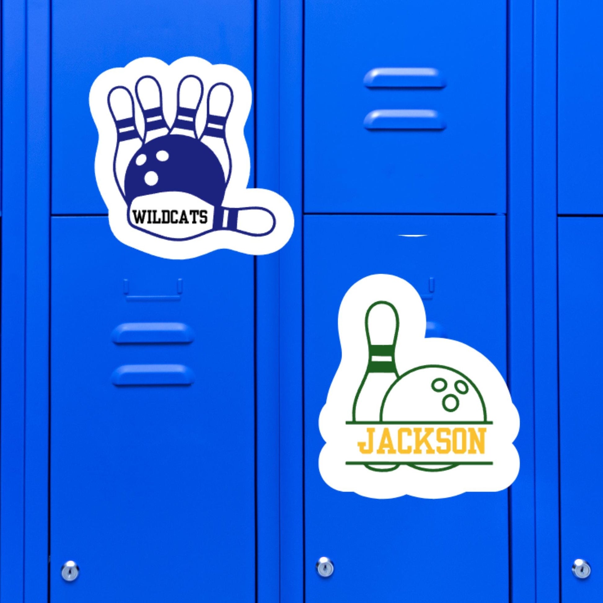 Bowling Locker Magnets and Stickers | Bowling Team Gifts | Senior Night Decor | Magnets for Locker, Whiteboards and Fridge