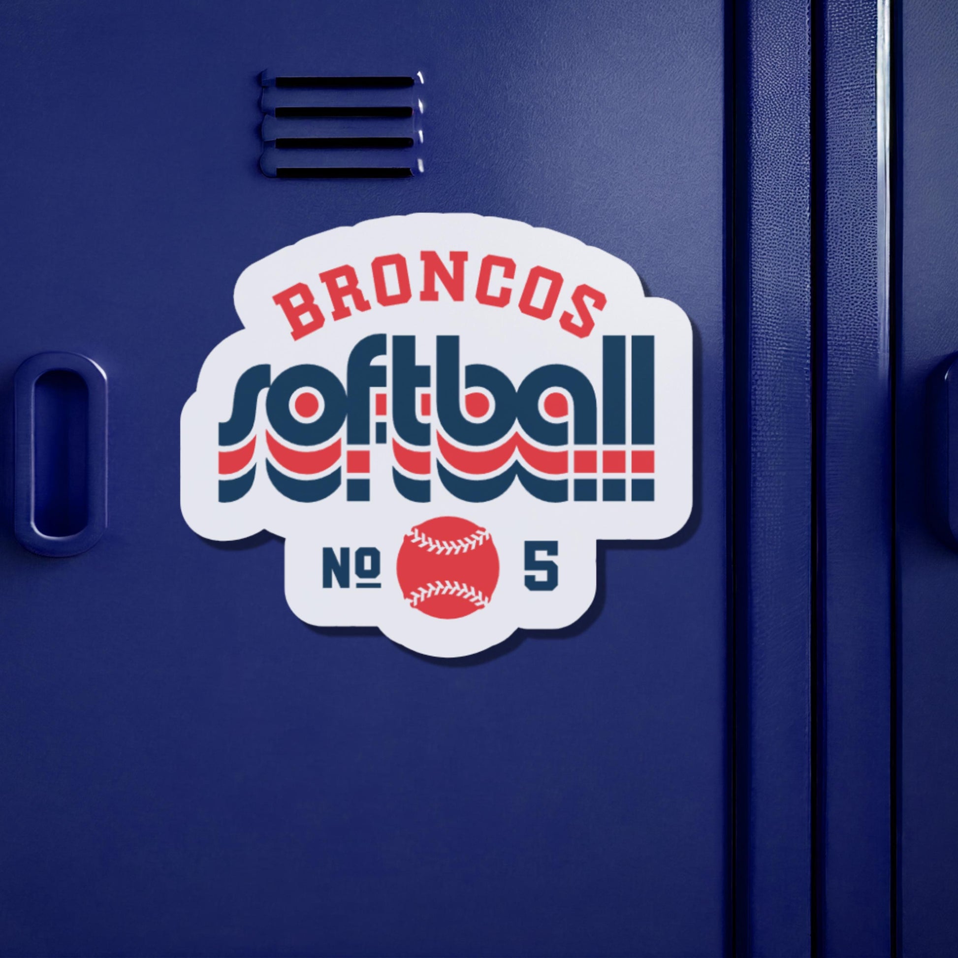 Softball Team Locker Magnets | Custom Name Magnets | Senior Night Softball Gifts | School Sports Locker Decor | Softball Stickers