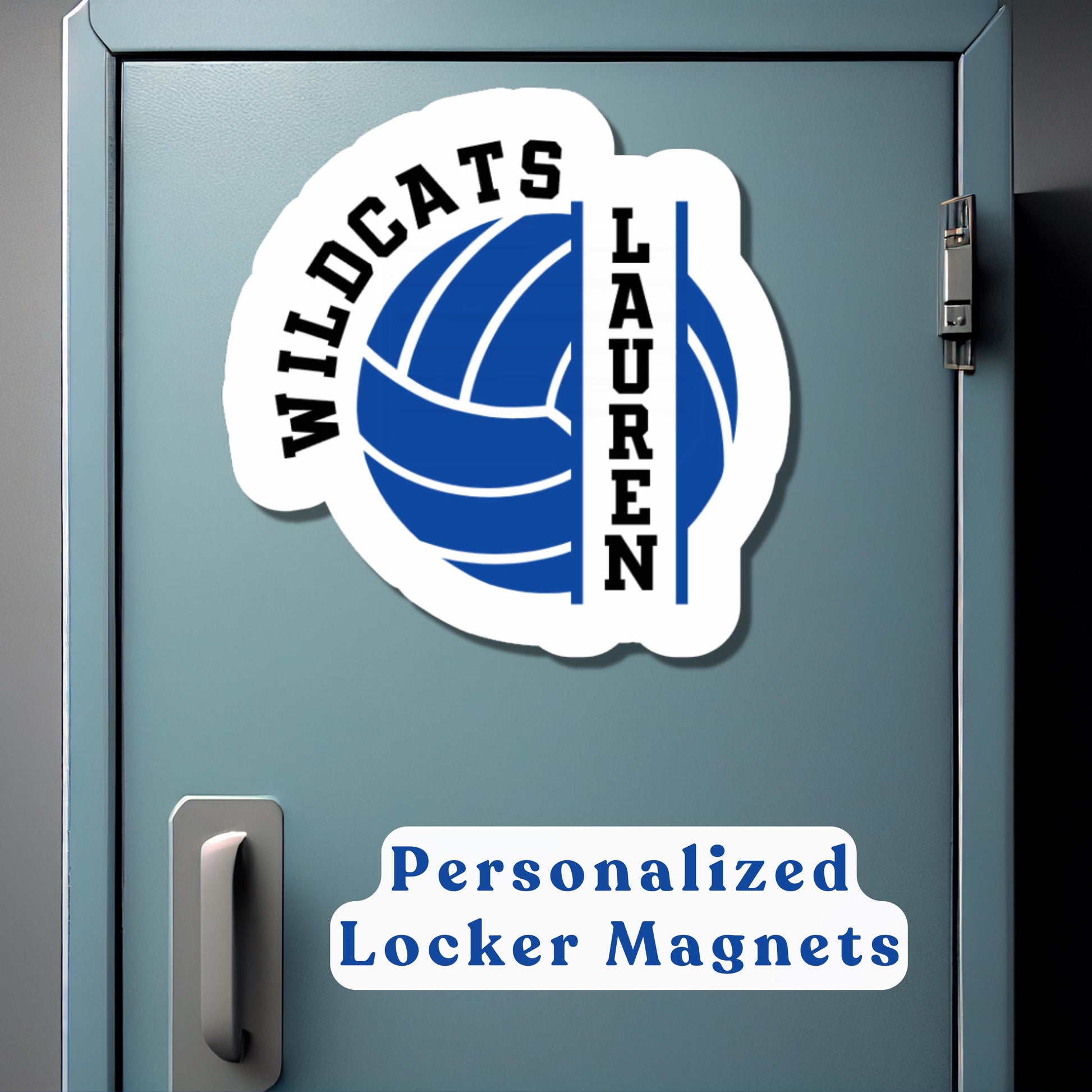Custom Volleyball Name Magnet | Personalized Locker Magnet | Team Spirit Gift | Senior Night Volleyball Magnet | Volleyball Player Gift
