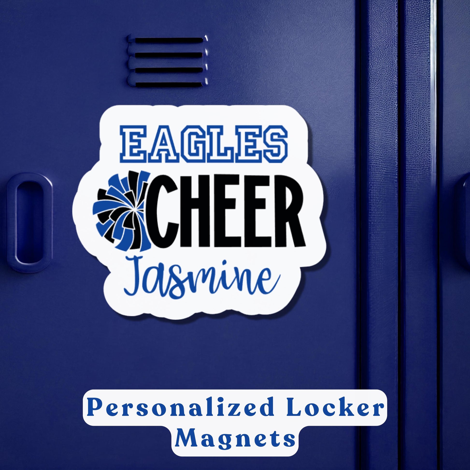 Cheer car magnet | Cheer team spirit gift | End of season team gifts | Personalized cheer stickers | Custom cheer gifts and magnets