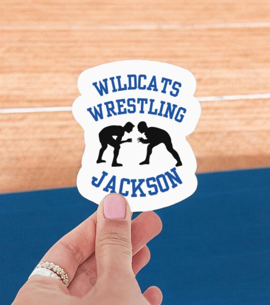 Wrestling Personalized Team Stickers | Wrestling Team sticker sets | Wrestling team gift | Wrestling stickers | Gift for wrestling team