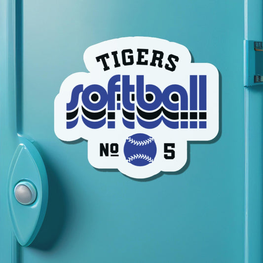 Softball Team Locker Magnets | Custom Name Magnets | Senior Night Softball Gifts | School Sports Locker Decor | Softball Stickers