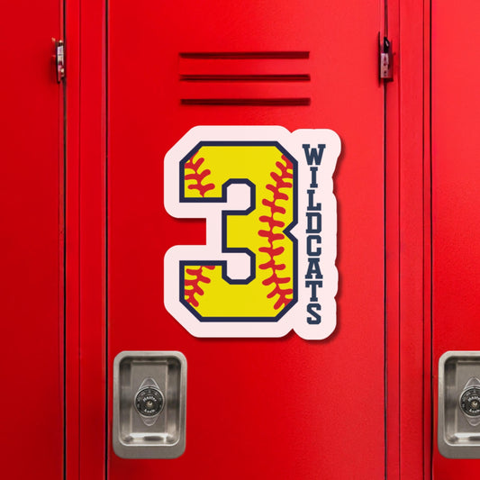 Personalized Softball Locker Magnets | Custom Softball Stickers | Team Spirit Gifts | Senior Night Decor | Sports Locker Name Tag