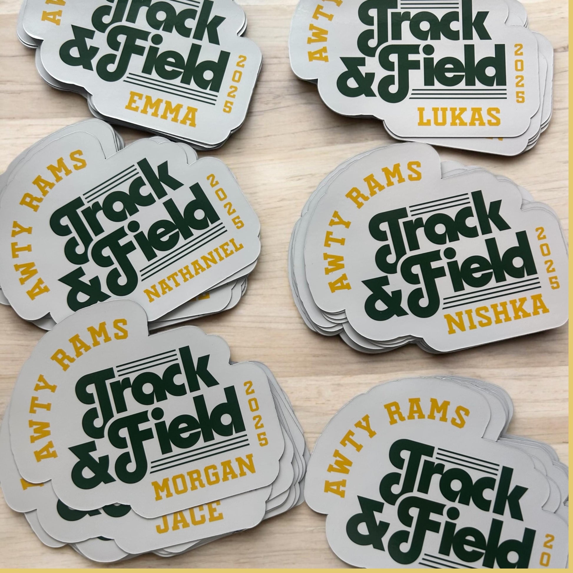 Track and Field Team stickers