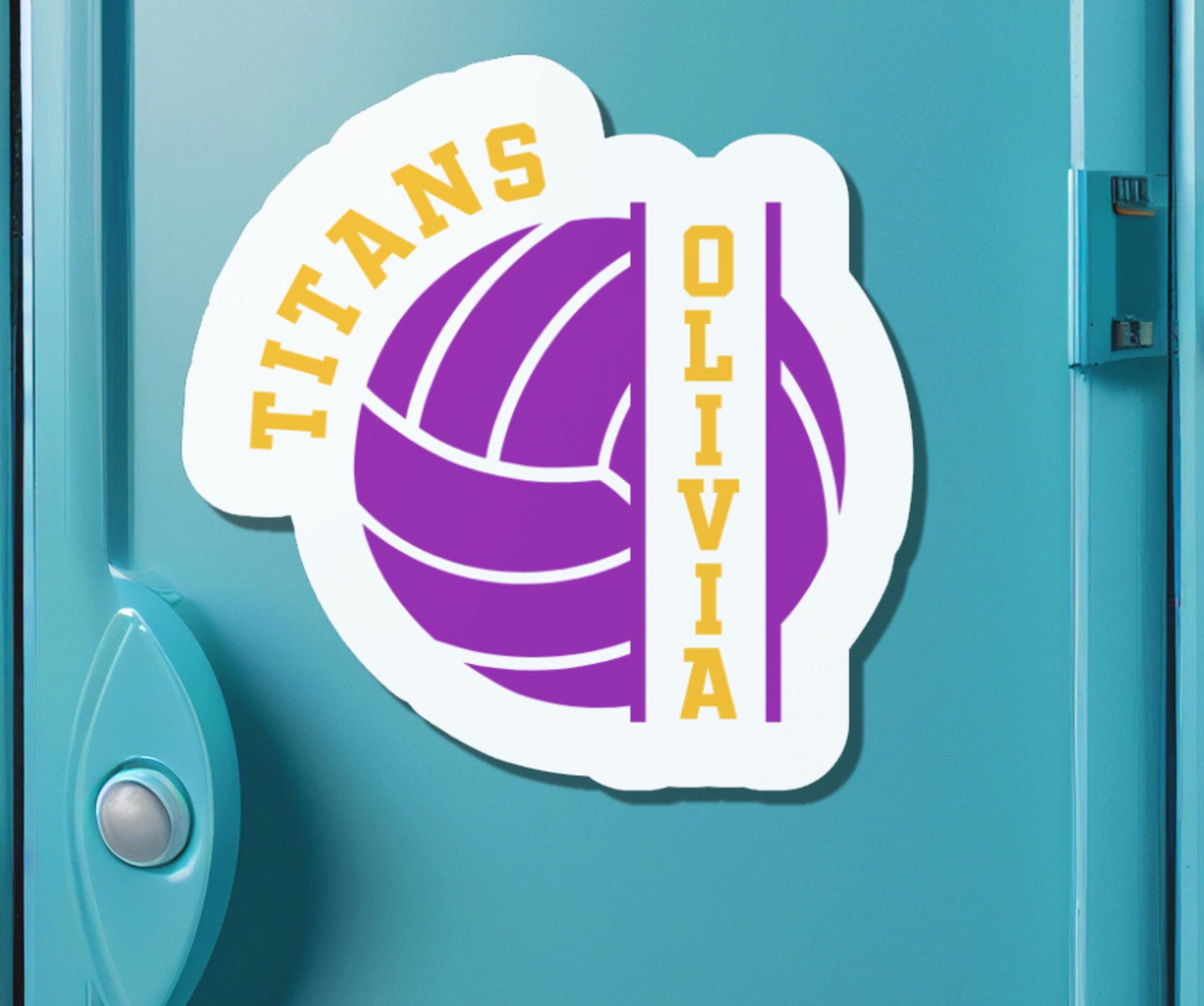 Custom Volleyball Name Magnet | Personalized Locker Magnet | Team Spirit Gift | Senior Night Volleyball Magnet | Volleyball Player Gift