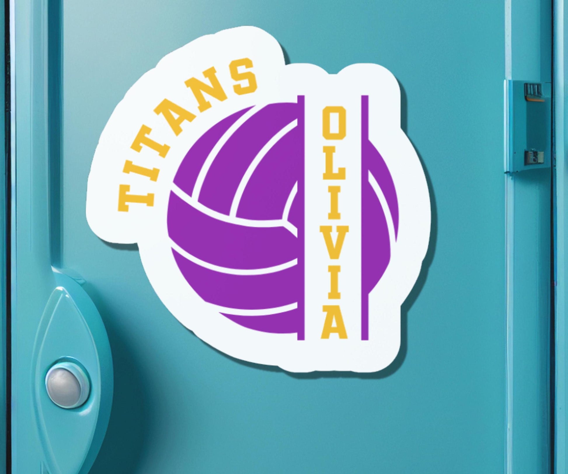 Custom Volleyball Name Magnet | Personalized Locker Magnet | Team Spirit Gift | Senior Night Volleyball Magnet | Volleyball Player Gift