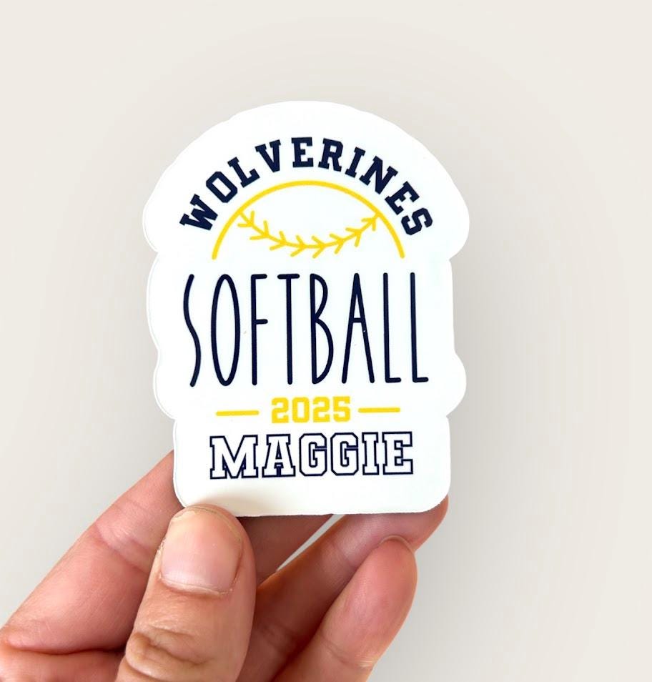 Personalized Softball Locker Magnets | Custom Softball Stickers | Team Spirit Gifts | Senior Night Decor | Sports Locker Name Tag