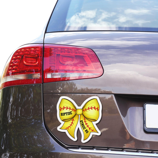 Personalized Softball Car Magnet | Custom Softball Stickers | Team Spirit Gifts | Senior Night Decor | Tumbler Magnet | End of Season Gifts