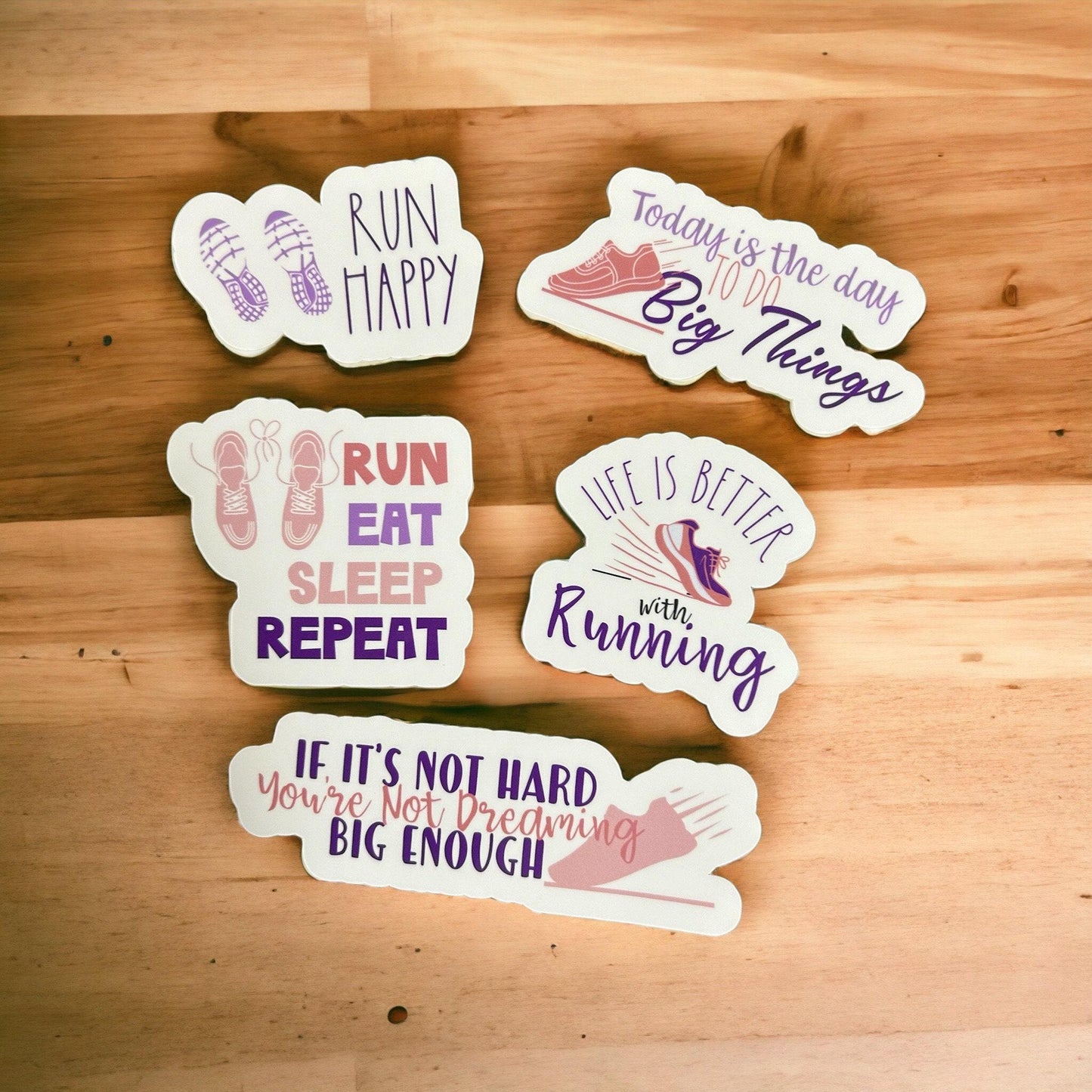 Custom running sticker set