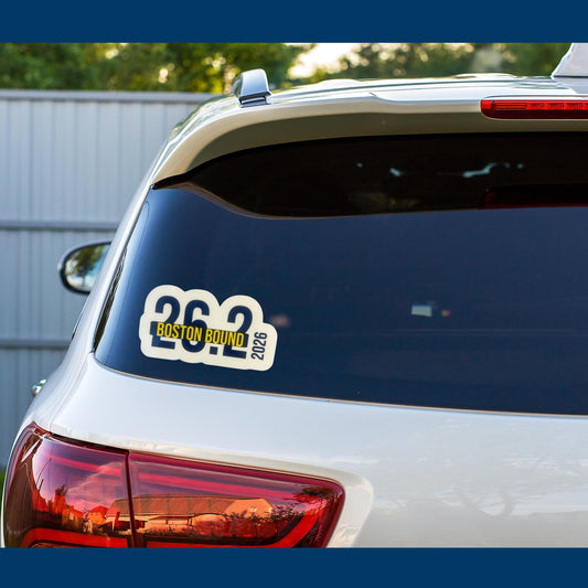 Boston Bound 2026 26.2 Sticker – Marathon Training Decal for Runners – Waterproof Vinyl Car Sticker – BQ Race Goal Gift