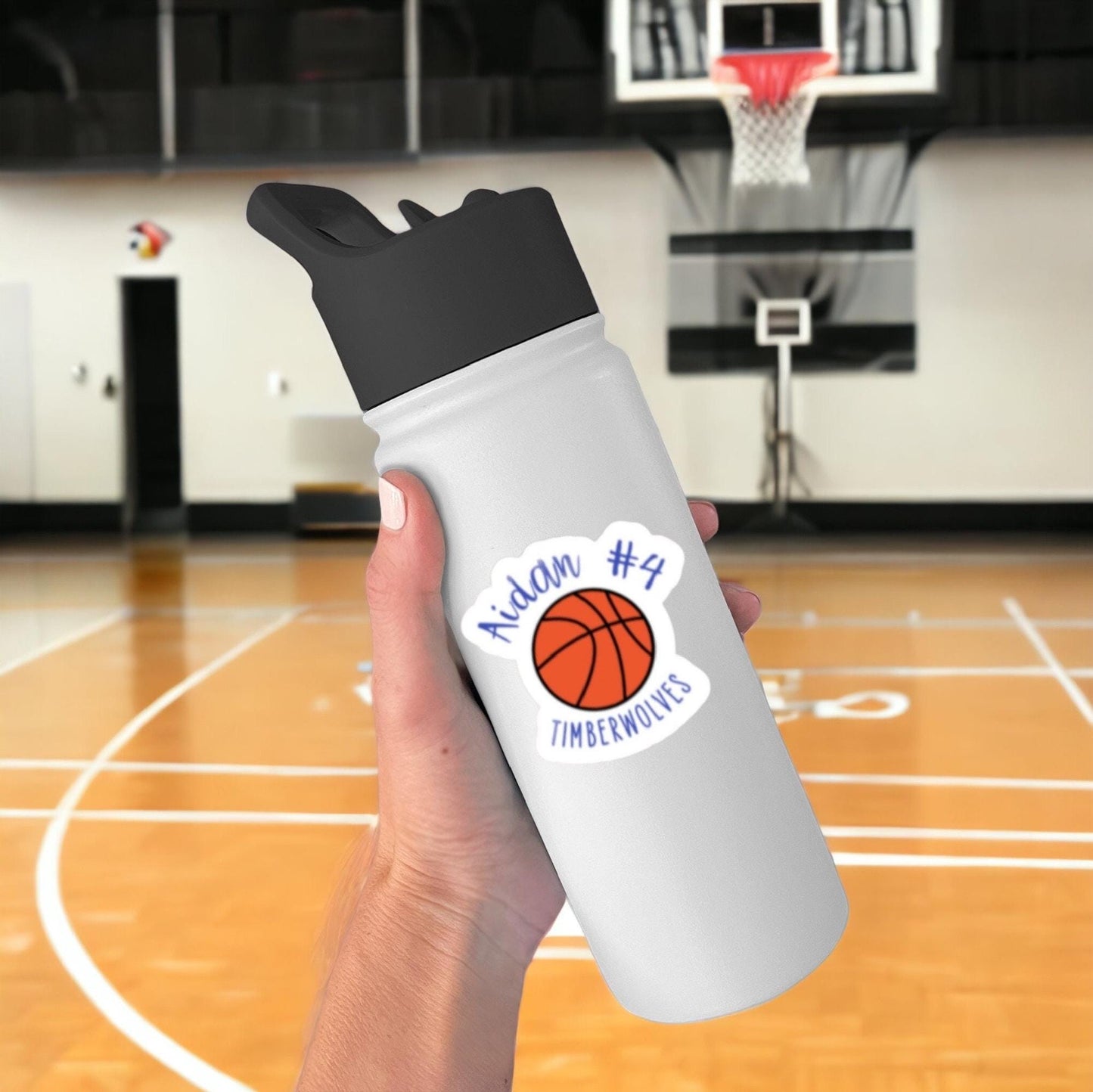 Personalized basketball team stickers