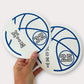 hand holding personalized stickers