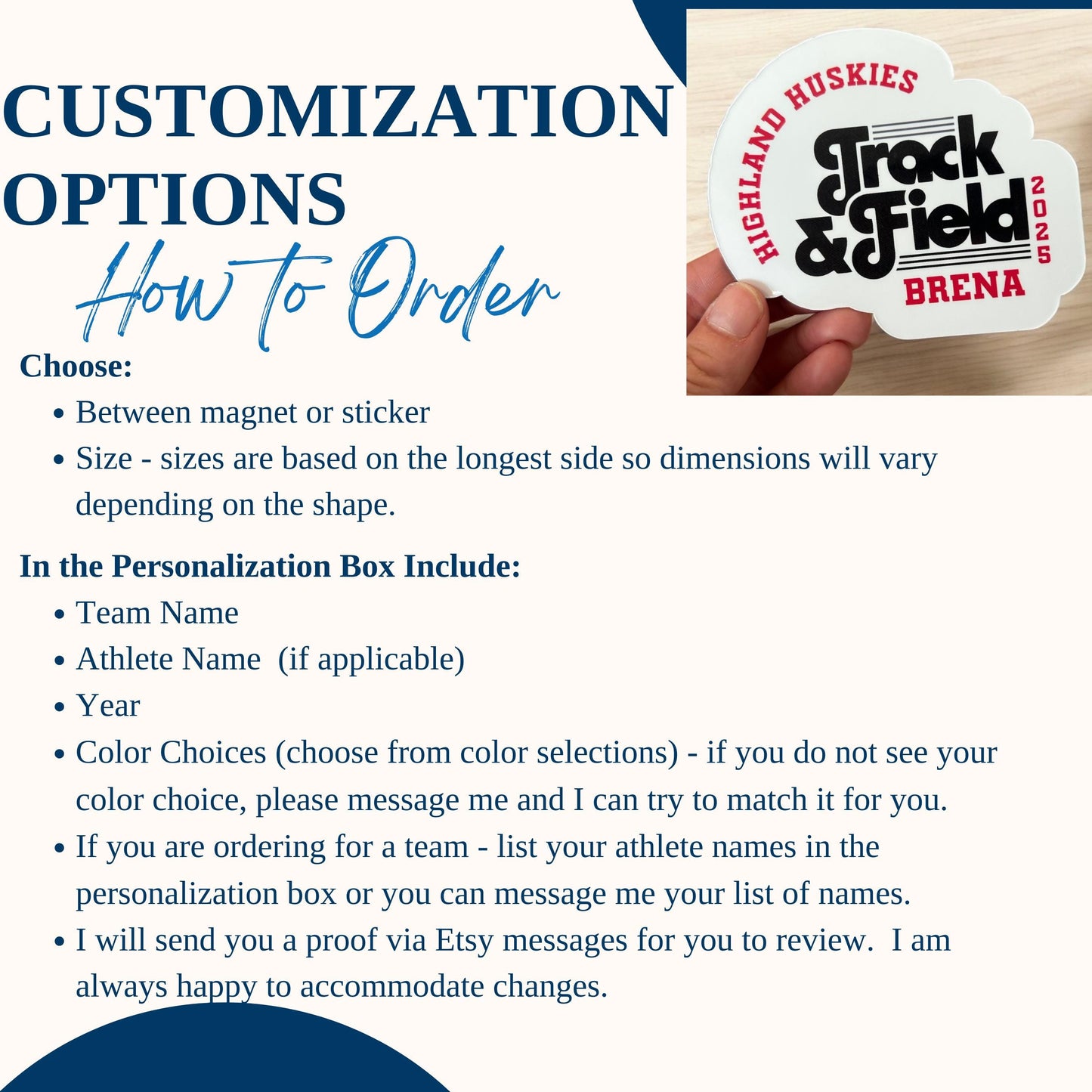 Track and Field Locker Magnet or Sticker