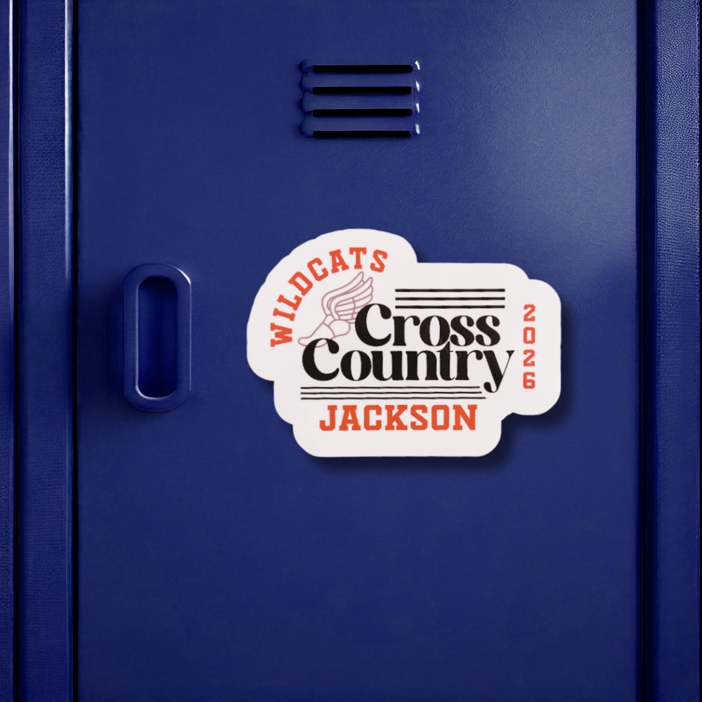 Personalized Cross Country Sticker or Magnet: Custom Name & Team Colors