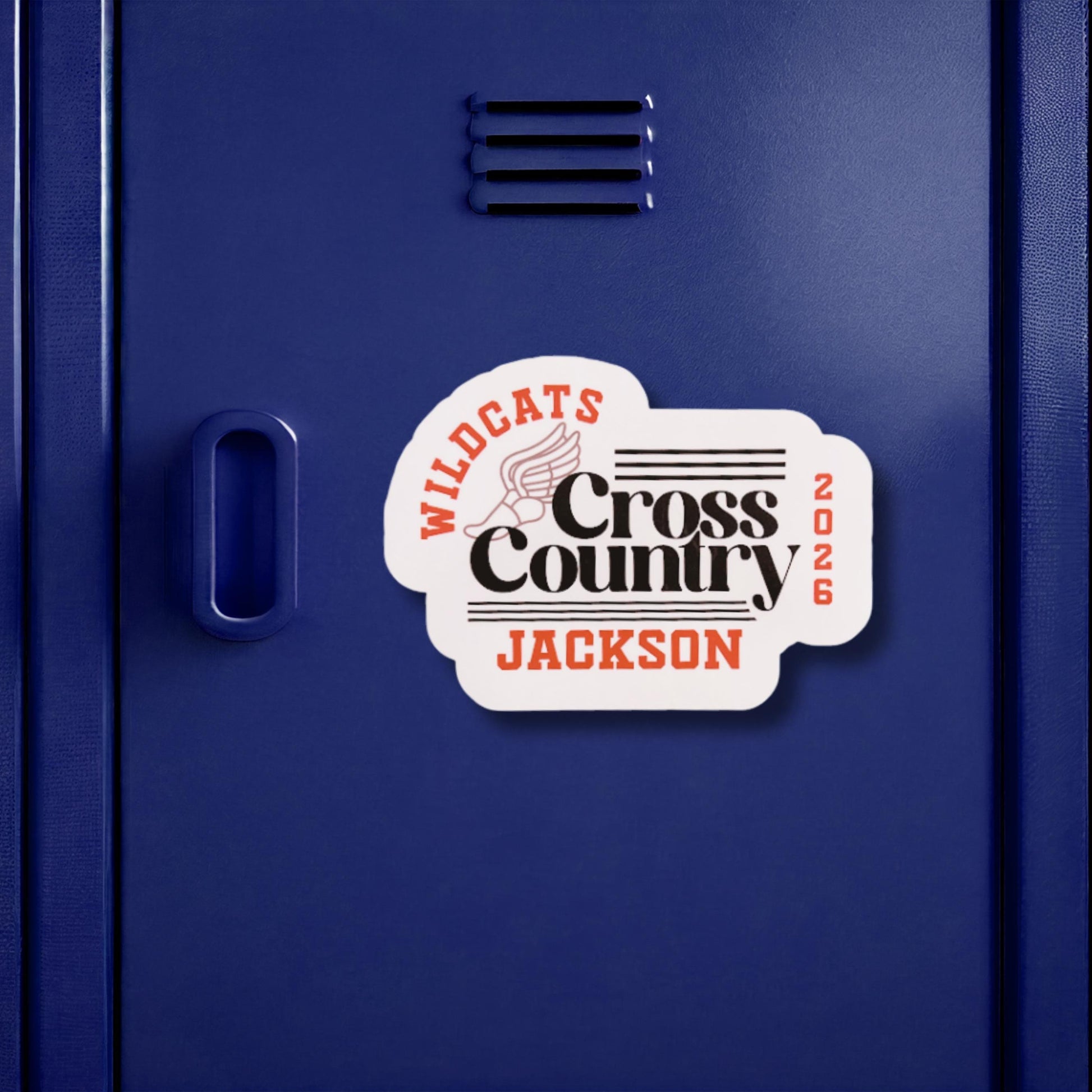 Personalized Cross Country Sticker or Magnet: Custom Name & Team Colors