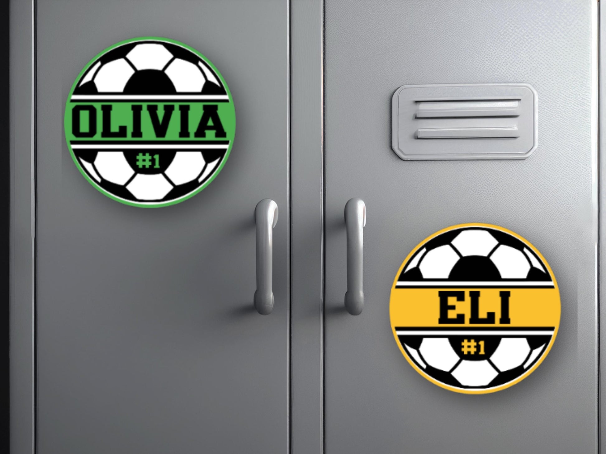 Personalized Soccer Locker Magnets or Stickers | Custom Team Spirit Gifts | Soccer Season | Sports Locker Decor | Senior Night