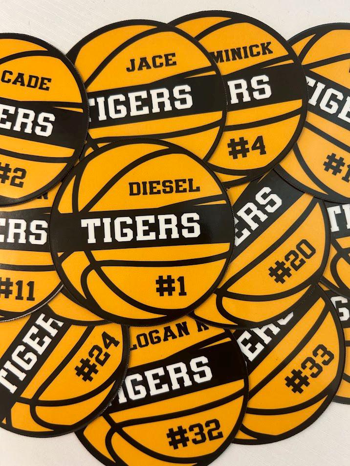 Personalized Basketball Locker Magnet Customized with Your Team Name, Colors and Player Number | Sports Team Gift | Locker Room Decor