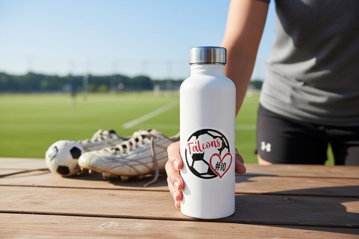 Soccer Sticker Personalized Sets of Custom Name Decals | Soccer Team Gift | Coach & Player Gift | End of Season Favor