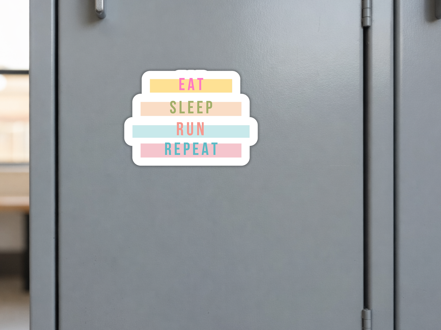 Running Sticker or Magnet - Eat, Sleep, Run, Repeat