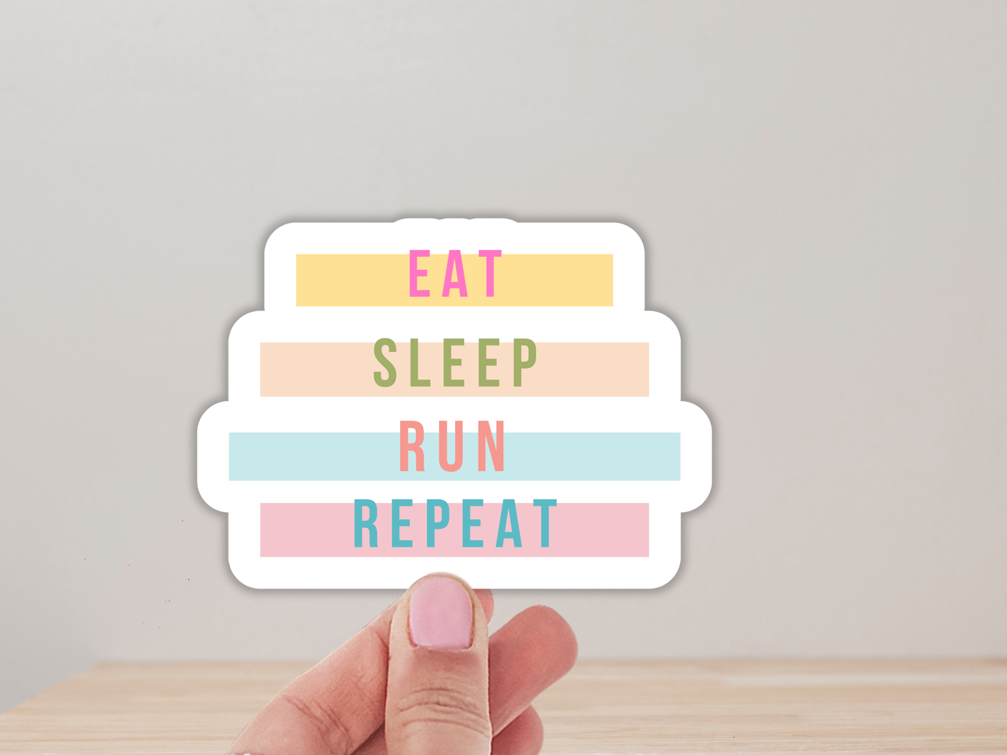 Running Sticker or Magnet - Eat, Sleep, Run, Repeat