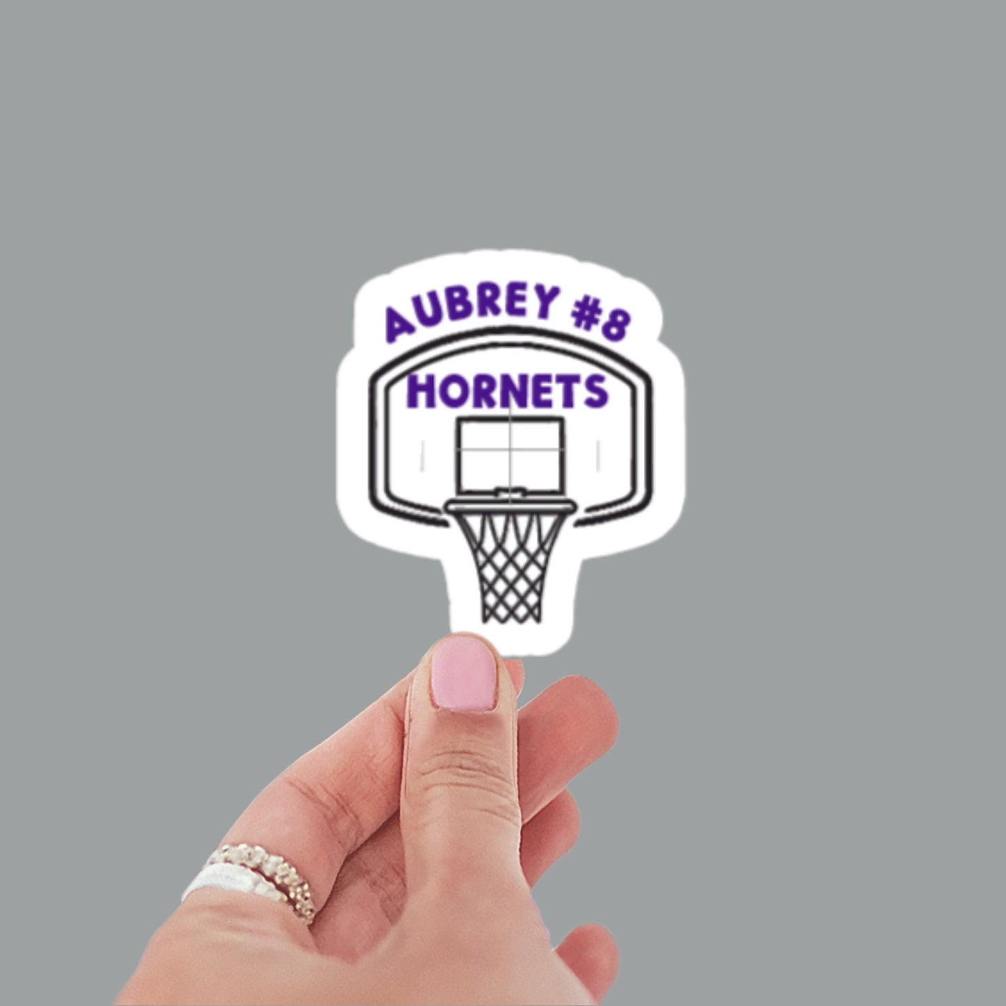 Personalized Basketball Sticker or Magnet