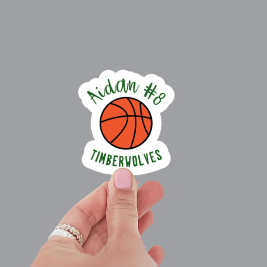 Basketball Personalized Sticker