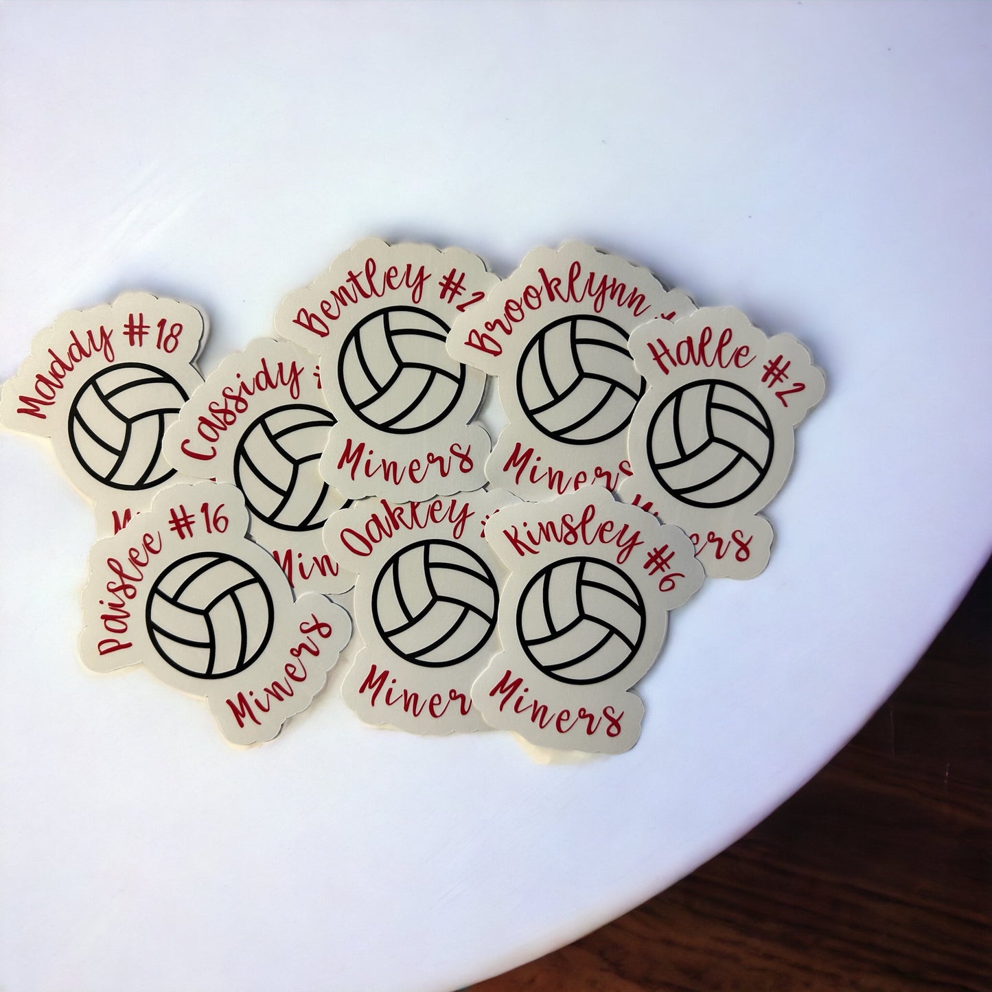 Personalized Team Volleyball stickers