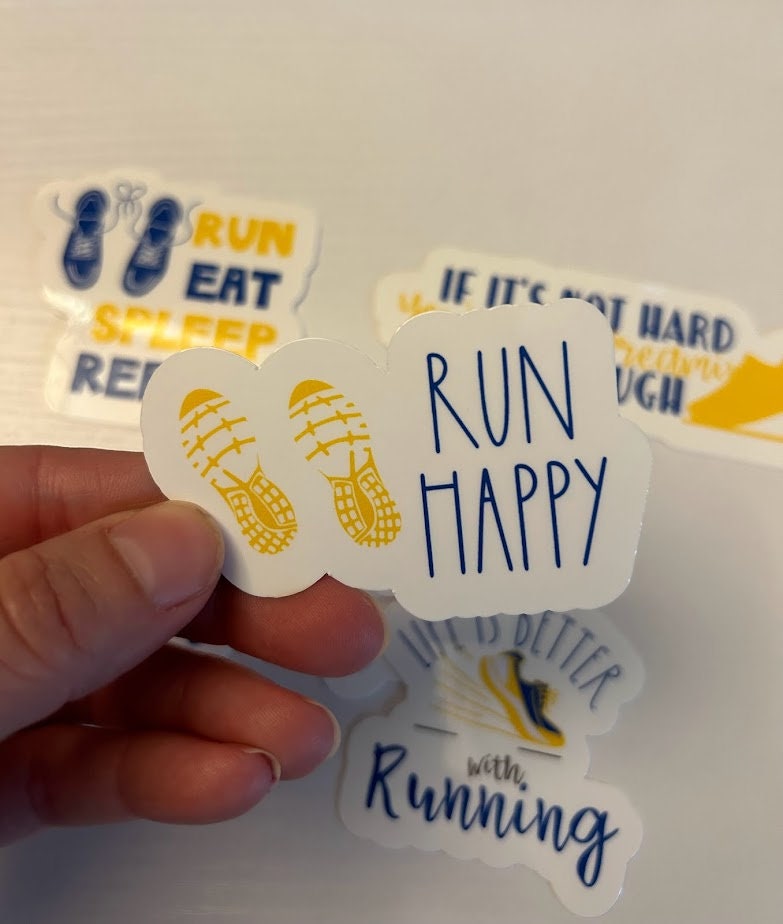 Running Sticker Set of 5 Stickers | Cross Country gift | Gift for Runner