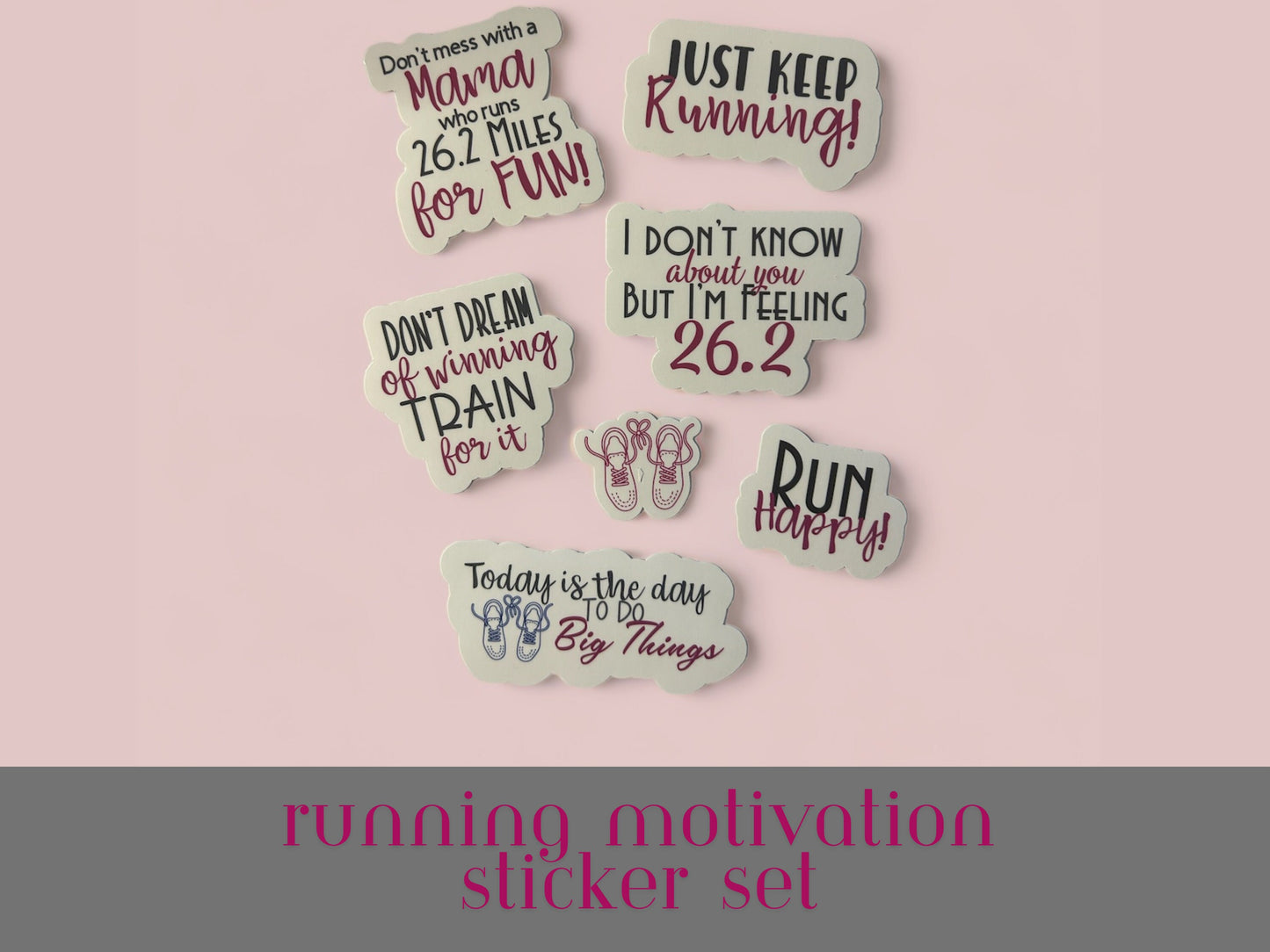 Motivation Running Sticker Set of 7 Stickers |